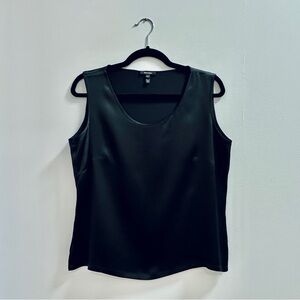 Escada Vintage Black Silk Sleeveless Top